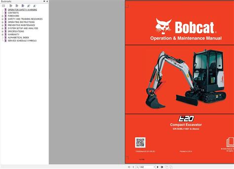 bobcat mini excavator e20 instructions|bobcat mini excavator specifications.